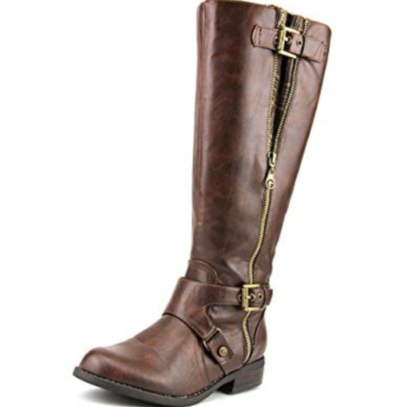 BRAND NEW GUESS HERTLE BROWN BOOTS! - Picture 1 of 3